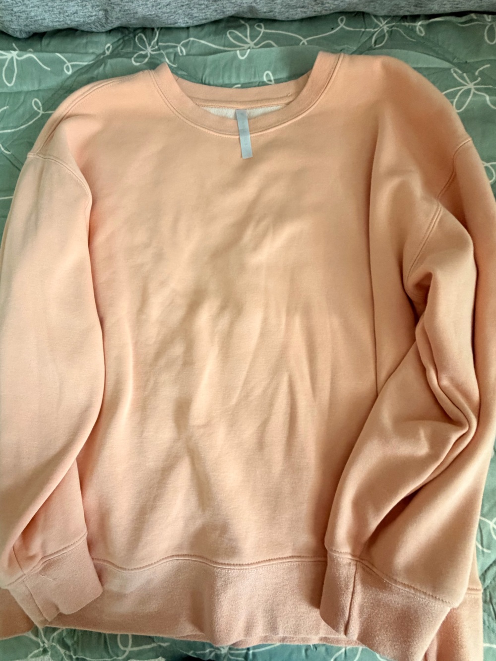 Fabletics Peach-Pink Crewneck Sweatshirt